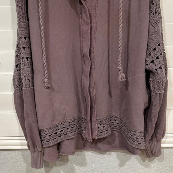 Free People Taupe Crochet Knit Sweater - Picture 4 of 8